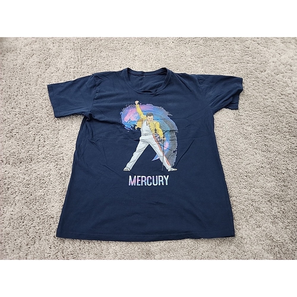 Unbranded T-Shirt Mens M Navy Good Freddie Mercury Queen Graphic Rock Band Tee